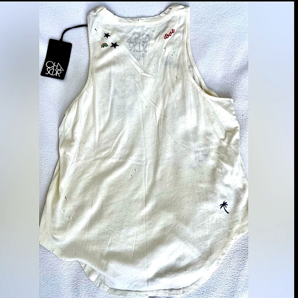 Chaser 2 Tank Tops Beach Heart Waves & Nautical Distressed Size Med Both NWT - Picture 8 of 8